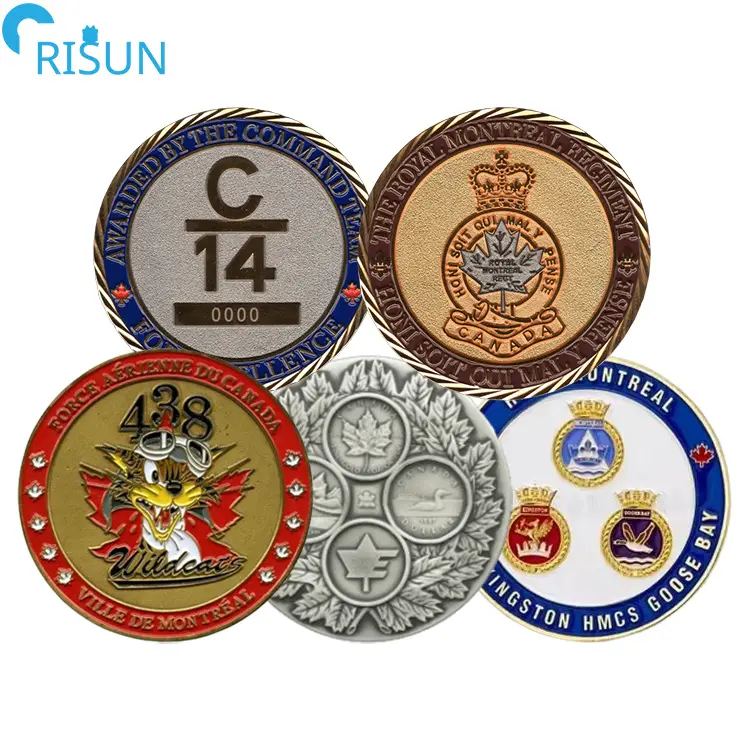 Customized 3D Petro Canada Maple Leaves Canadian Montreal Flag Map Commemorative Challenge Coin Custom Challenge Coins Montreal