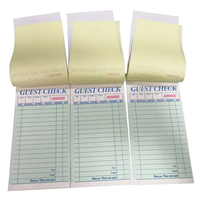 Buku Nota Tamu Restoran 2 Lapis Kertas Karbon Kustom Kertas Offset