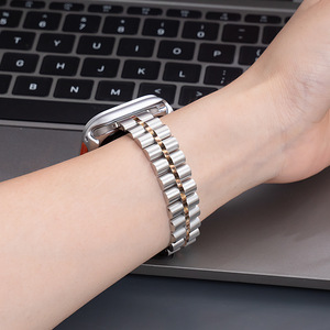 Bracelet de montre S789SE pour hommes et femmes, en acier inoxydable, à <span class=keywords><strong>trois</strong></span> maillons, avec boucle déployante de 14 mm - Product Image 5
