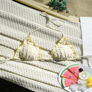 <span class=keywords><strong>AliExpress</strong></span> nuevo conjunto de Micro <span class=keywords><strong>Bikini</strong></span> para mujer comercio exterior con cordones cuello triángulo Copa más playa aguas termales traje de baño Pantalones - Product Image 3