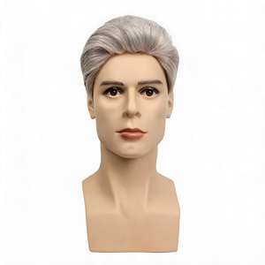 <span class=keywords><strong>Pelucas</strong></span> de Cabello Sintético Liso Natural Marrón Corto para <span class=keywords><strong>Hombre</strong></span>, Venta al por Mayor, Buena Calidad, Precios de Fábrica, Gorra Ajustable para <span class=keywords><strong>Hombre</strong></span> - Product Image 2