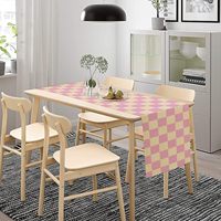 Chemin de table à carreaux rétro, style vintage, esthétique, pour la cuisine, le dîner, la décoration de table pour les fêtes à domicile