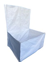 Sac en toile tissée PP de haute qualité, couleur blanche, recyclable, résistant à l'humidité, emballage en vrac pour vêtements et chaussures
