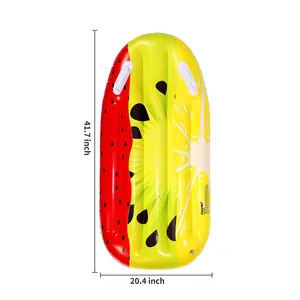 Летняя водная гигантская надувная доска для серфинга с рисунком арбуза и фруктов, с двумя ручками, 2023
