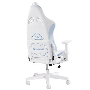 <span class=keywords><strong>Silla</strong></span> <span class=keywords><strong>Gamer</strong></span> de Cuero PU Estilo Racing UK de <span class=keywords><strong>Cinnamoroll</strong></span>, <span class=keywords><strong>Silla</strong></span> de Juego Blanca con Cojín Engrosado de 11 cm, Soporta hasta 330 lb - Product Image 4
