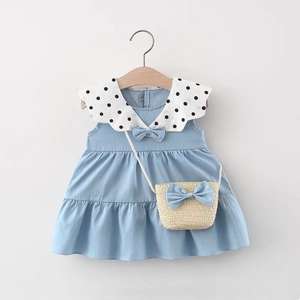 En gros Version coréenne été sans manches à pois robe pour filles nouveau élégant une pièce enfant en bas âge vêtements livraison directe 1027 - Product Image 1