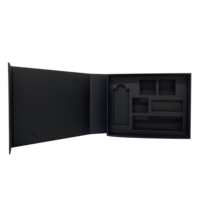 Boîte de rangement magnétique en satin pour accessoires de perruques en cheveux naturels, avec fermeture à ruban, emballage rigide de 2 mm pour mèches de cheveux et cosmétiques