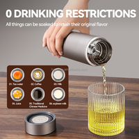 Tasse à café de voyage isolée en titane personnalisée de 500ml avec couvercle Tasse à double paroi Tasse réutilisable et étanche pour garder les liquides chauds ou froids