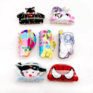 Clips para el Cabello con Personajes de Dibujos Animados Impresos con UV, Estilo Europeo y Americano, Lindos y Retro, Accesorios para el Cabello de Mujer, Venta al por Mayor Personalizada - Product Image 1