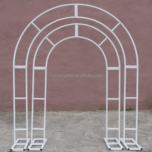 <span class=keywords><strong>Arche</strong></span> de mariage rustique en pergola de jardin avec support à fleurs, cadre de fond en métal pour cérémonie de mariage et décoration extérieure - Product Image 4