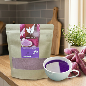 Mejor Precio, 100g de Polvo de Camote Morado Secado por Aspersión, Alta Calidad, 100% Puro, Sin Azúcar Añadido, para Bebidas, Repostería, Tailandia - Product Image 3