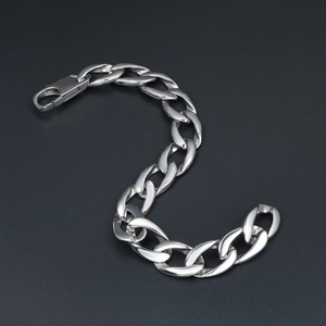 Pulsera de cadena estilo punk europeo americano, plata tibetana, 21 cm de longitud, joyería de moda para hombre CE160 - Product Image 3