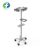 Chariot ECG support de moniteur équipement médical poste de travail véhicules hospitaliers chariot médical chariot pour ordinateur portable en métal durable