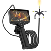 Cámara Endoscópica Portátil de 5 Pulgadas con Pantalla IPS, Rotación de 360° en 2 Direcciones, 1080P HD, Lente Simple/Doble de 3.9/6/6.5mm, Resistente al Agua IP67