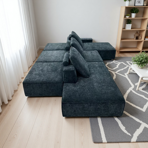 カスタムメイド 張地 セクショナルソファセット リビングルーム家具 北欧モダンデザイン 高級工場製 快適 - Product Image 4