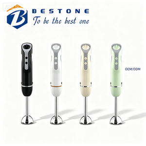Mixeur plongeant BESTONE 12 vitesses, 2 lames en acier inoxydable, fonctionne sur piles, multifonctionnel pour la cuisine domestique - Product Image 1