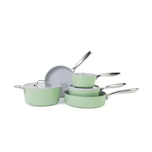 Axa-5pc antiaderente pentola padella Set di pentole rivestito in ceramica pentole da cucina Set di pentole