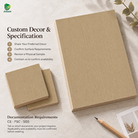 Contreplaqué plaqué Jinbase W-KJ-201 Golden Sand Drift, qualité E0, 1220x2440mm, placages cerisier et zébrano.