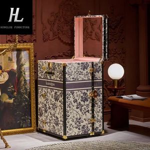 Pháp Retro in trang điểm Tủ thiết kế sáng tạo di chuyển bên Tủ lưu trữ tủ bàn trang điểm - Product Image 1