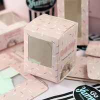 Caja de Cartón Plegable Biodegradable Personalizada al por Mayor para Pasteles, Galletas, Bizcochos y Donuts