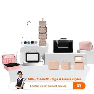 Muestra Gratuita, Neceser de Viaje Expandible de Nailon Impermeable con Logotipo Personalizado del Fabricante, Estampado Impreso y Gancho para Colgar - Product Image 4