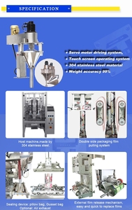 Đa Chức Năng Dọc 1Kg 2Kg 5Kg Bột Máy Điền Con Dấu Vffs Công Nghệ Cho Thực Phẩm Bột Chất Tẩy Rửa Bột Túi Định Dạng - Product Image 3