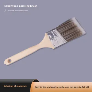 Pinceles de Pintura de Látex <span class=keywords><strong>para</strong></span> Arte, Separación Industrial, Recorte y Bordes, Mango de Madera, Filamento Largo, 2 <span class=keywords><strong>Formas</strong></span> Planas, Cabeza Oblicua, <span class=keywords><strong>para</strong></span> Bricolaje en <span class=keywords><strong>Paredes</strong></span> - Product Image 4