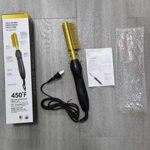 Peigne en plastique de lissage de curling sec pour le chauffage rapide électrique à double usage peigne de coiffage à usage domestique - Product Image 3