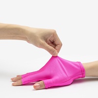 Gants anti-UV pour salon de manucure, protection solaire UPF50+, sans doigts, pour gel et manucure, protection contre les rayons UV, gants demi-doigts, protection solaire
