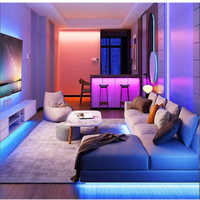 Guirlandes lumineuses LED RGB JIUAN 5050, étanches IP65, longueurs 1m/5m, 220V, en PVC, avec contrôle intelligent dimmable par USB et télécommande