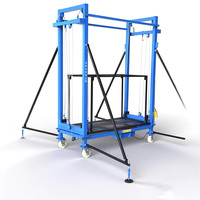 Petite plate-forme de levage pliable électrique d'échafaudage avec la construction en acier de capacité du câble métallique 100kg