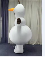 OEM ODM Performance Bonhomme de neige gonflable Olaf Costume de mascotte Personnage de dessin animé adulte pour la main d'activité publicitaire