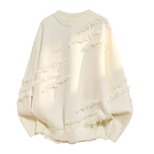 Pull en coton tricoté personnalisé pour homme, motif design, col rond, manches longues, collection hiver 2026 - Product Image 4