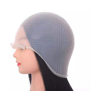 Strumenti per parrucchieri da barbiere riutilizzabili di alta qualità per la colorazione dei capelli del salone cappello colorante per evidenziare il Silicone con gancio per donna uomo - Product Image 1