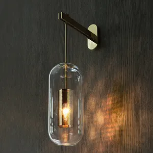 Modern Decoration Interior Wall Lamp Indoor Lampen Wall Sconce Glass Wall Light For Hotel Home Bedroom