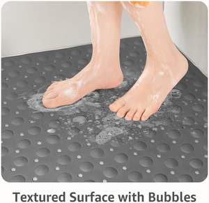 Tapis de bain antidérapant pour salle de bain, tapis de douche en PVC en forme d'éventail massant - Product Image 4
