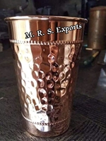 Bouteilles d'eau en cuivre pur de vente chaude, tasses, verres à boire, tasses de bouteille en métal de cuivre fabriquées à la main et verre à bas prix