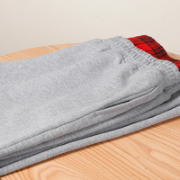Pantalon de jogging ample et droit en molleton 100 % coton épais, respirant, double couche, élastique, mi-long, décontracté et personnalisé