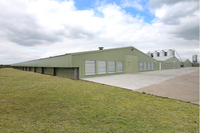 Bâtiment d'élevage de chèvres en acier moderne préfabriqué, étable pour vaches/laines/chevaux/chèvres, hangar à poulets, abri pour bétail, tente d'élevage, acier Q235/Q345