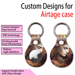 Fábrica al por mayor Gran oferta Popular localizador rastreador dispositivo antipérdida llavero cuero para <span class=keywords><strong>Airtag</strong></span> personalizado cubierta protectora - Product Image 2
