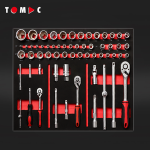 Armoire à outils d'atelier ECO TOMAC à 6 tiroirs avec 124 outils, armoire à outils roulante pour garage, chariot à outils - Product Image 2