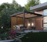 Pergola bioclimatique motorisée en aluminium de haute qualité pour jardin, cour, événements, terrasse, toit, arches, piscine, extérieur