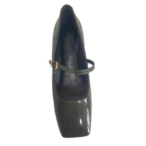 Zapatos de Tacón Bajo Tipo Mary Jane para Mujer, en Charol Verde Oscuro, Antideslizantes y Transpirables, a la Moda - Product Image 4