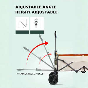 2026 नए चार पहिया स्टेनलेस स्टील कैंपिंग कार्ट रिमोट कंट्रोल इलेक्ट्रिक यूटिलिटी वैगन 7.5 "उपकरण के लिए फोल्डेबल बीच कार्ट - Product Image 4
