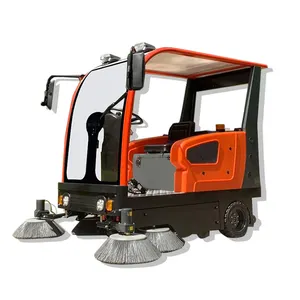 Automatic Floor Cleaning Machine Electric Outdoor Ride On Driving Compact Vacuum Street Road Floor Sweeper