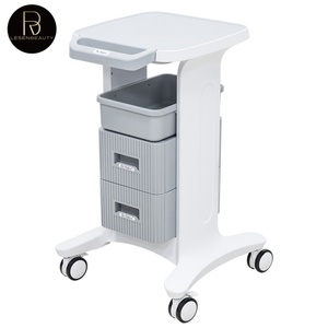 2025 Newest Silicone & <b>Plastic</b> Beauty Salon Trolley Cart with Lockable <b>Wheels</b> Eco-Friendly & Portable - Product Image 3