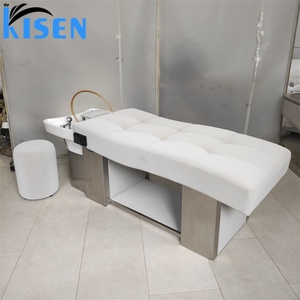 เตียงนวดสระผมพร้อมเก้าอี้สระผมสำหรับร้านทำผม ยี่ห้อ Kisen Customization Color Manufacturer Price สำหรับร้านเสริมสวยและสปา - Product Image 2