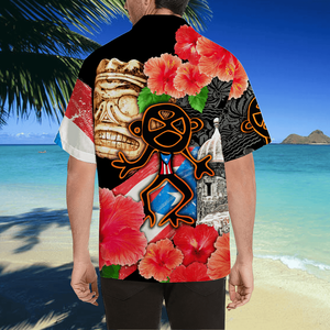 Personalizado Puerto Sol Taino con Maga Flower Hawaii Camisas para hombres Camisas Verano Tallas grandes Camisa - Product Image 3