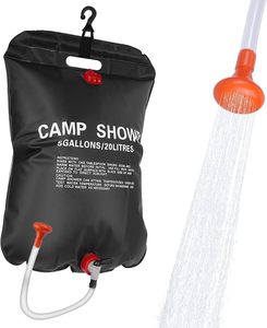 Chauffe-eau <span class=keywords><strong>solaire</strong></span> portable personnalisé de 20L, <span class=keywords><strong>douche</strong></span> de camping en PVC pour l'extérieur avec sac de tuyau chauffant de 5 gallons, autres équipements inclus - Product Image 1