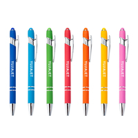 Bolígrafo Stylus de Gel Metálico de Aluminio Promocional Económico con Logotipo Personalizado, Punta de Goma Suave para Pantalla Táctil, Tinta Negra/Azul/Roja, Portátil y Duradero